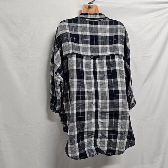 Anthropologie Pilcro The Bo Plaid Relaxed Top Blouse Shirt Size M/L - Picture 9 of 16